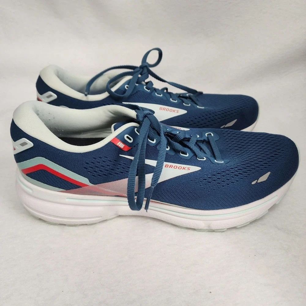 Brooks Ghost 15 1203801B497 Womens US 10.5 B Sneaker Blue Athletic Running Shoes